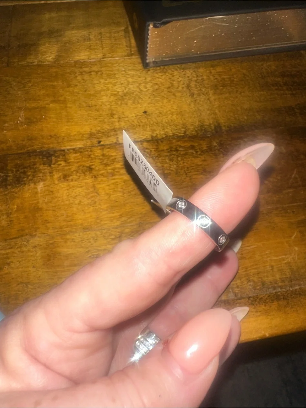 Effy Silver Three Bezel Set Diamond Band Ring